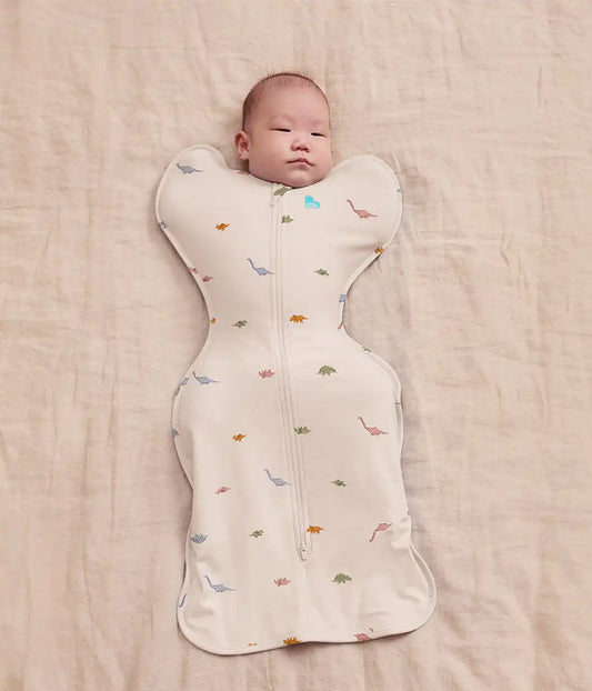 Swaddle Up™ 1.0 TOG Cotton Cream Dino Snore